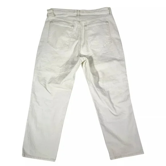 Abercrombie & Fitch Women's Ultra High Rise Ankle Straight Jeans Sz 32/14 Short - Picture 4 of 16